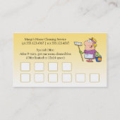 Cartoon Blonde House Cleaning Lady Loyalty Busines (Achterkant)