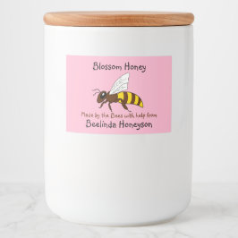 Cartoon Blossom Honey Jar Labels Voedselcontainer Etiket