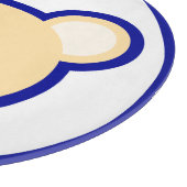 Cartoon Blue beige Teddy Bear Cute Graphic Snijplank (Hoek)