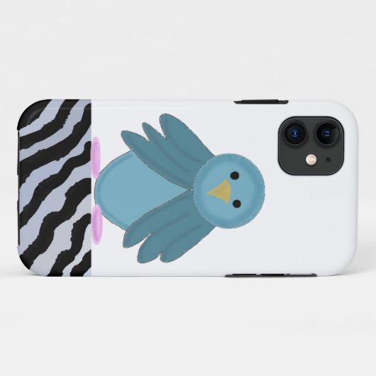 Cartoon Blue Bird Case-Mate iPhone Case (Achterkant (horizontaal))