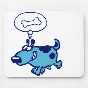 Cartoon Blue Dog mousepad Muismat