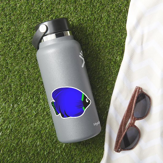 Cartoon Blue en Green Fish Sticker (HydroFlask Insitu)