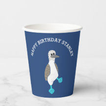 Cartoon Blue-Footed Booby Bird Party
