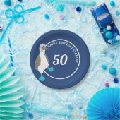 Cartoon Blue-Footed Booby Bird Party Papieren Bordje (Feest)