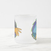 Cartoon Blue & Gold Macaw Matglas Koffiemok (Center)