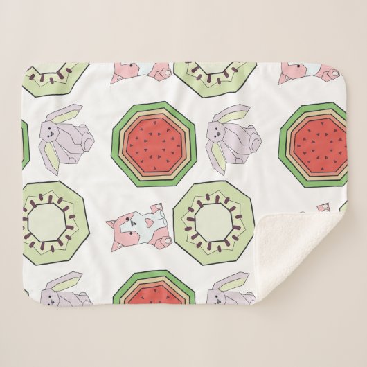 Cartoon Blue Heeler Speelgoed Sherpa Deken (Voorkant (horizontaal))