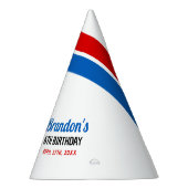 Cartoon Blue & Red Bowling Kinder 6e verjaardag Feesthoedjes (Rechts)