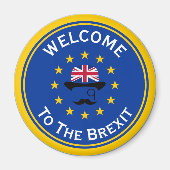 Cartoon Blue Yellow European Union Brexit Graphic Magneet (Voorkant)