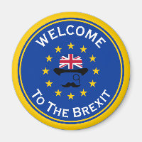 Cartoon Blue Yellow European Union Brexit Graphic