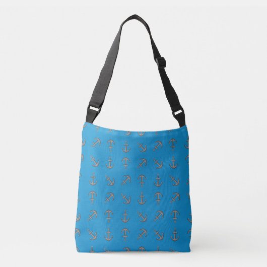 Cartoon Boat Anker Set Crossbody Tas (Voorkant)