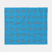 Cartoon Boat Anker Set Fleece Deken (Voorkant (Horizontaal))