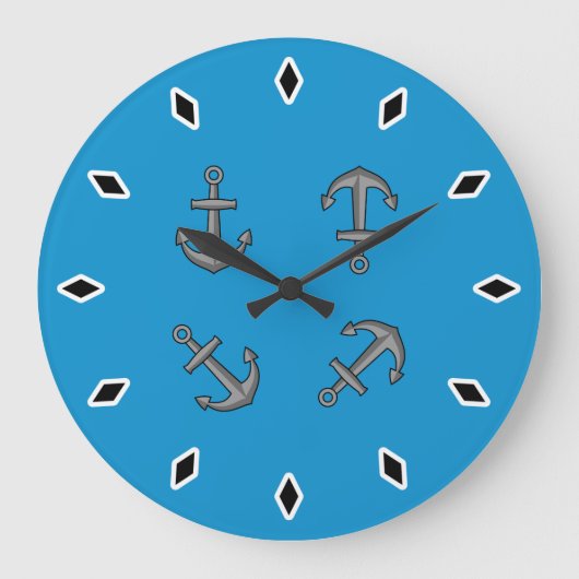 Cartoon Boat Anker Set Grote Klok (Voorkant)