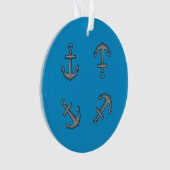 Cartoon Boat Anker Set Ornament (voorkant)
