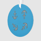 Cartoon Boat Anker Set Ornament (voorkant)