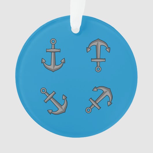Cartoon Boat Anker Set Ornament (voorkant)