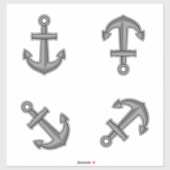 Cartoon Boat Anker Set Sticker (Vel)