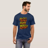 Cartoon Boer Turkije, Thanksgiving, T-shirt (Voorkant volledig)