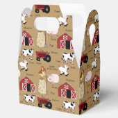 Cartoon Boerderij patroon Gable-gunstig vak Bedankdoosjes (Geopend)