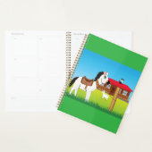 Cartoon Boerderij Scene met Paard Kat en Geit Planner