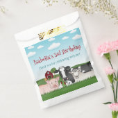 Cartoon Boerderijdieren Kind Verjaardag Dank u Bedankzakje (Gezegeld)