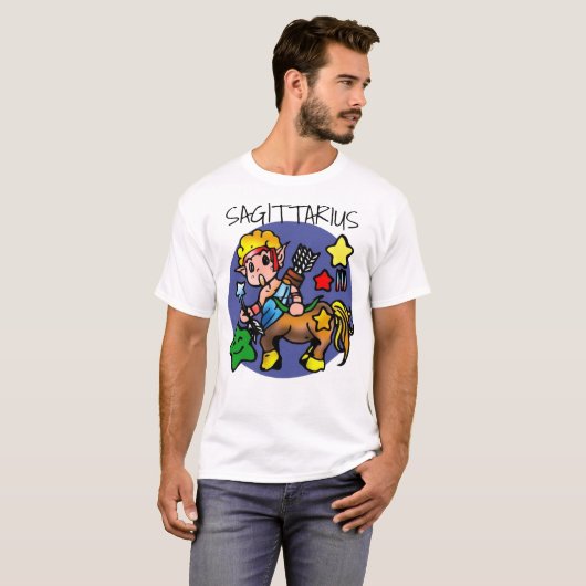 Cartoon Boogschutter Boogschutter Centaur T-shirt (Voorkant volledig)