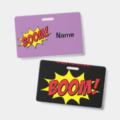 Cartoon Boom Thunder_Cove Badge (Voor- en achterkant)