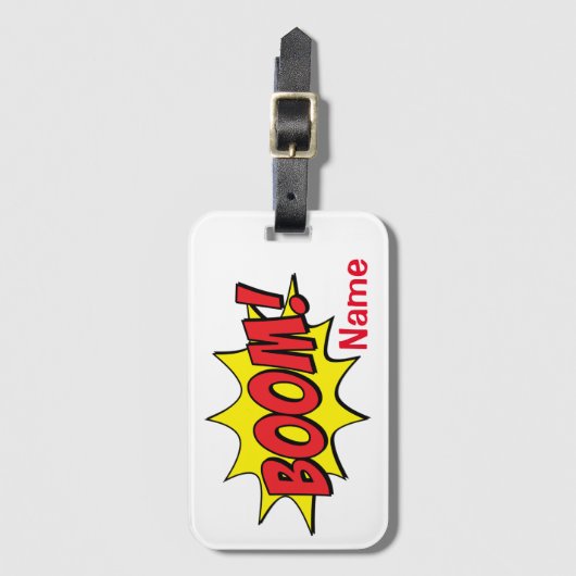 Cartoon Boom Thunder_Cove Bagagelabel (Voorkant (verticaal))