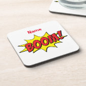 Cartoon Boom Thunder_Cove Bier Onderzetter (Linkerzijde)