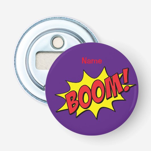 Cartoon Boom Thunder_Cove Button Flesopener (Voorkant)