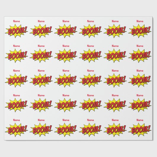 Cartoon Boom Thunder_Cove Cadeaupapier (Vlak)