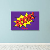 Cartoon Boom Thunder_Cove Canvas Afdruk (Insitu (Houten vloer))