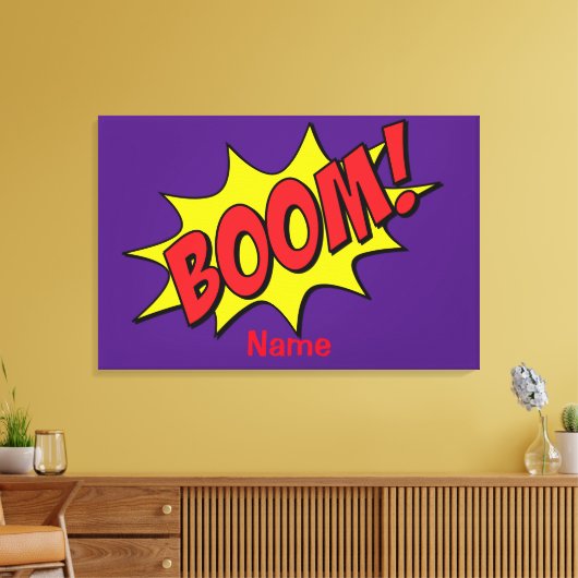 Cartoon Boom Thunder_Cove Canvas Afdruk (Insitu (Woonkamer))