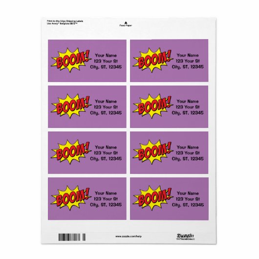 Cartoon Boom Thunder_Cove Etiket (Full Sheet)