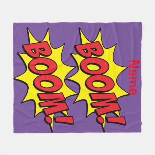 Cartoon Boom Thunder_Cove Fleece Deken (Voorkant (Horizontaal))