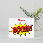 Cartoon Boom Thunder_Cove Folie Feestdagen Briefkaart (Staand Voorkant)