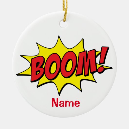 Cartoon Boom Thunder_Cove Keramisch Ornament (Voorkant)