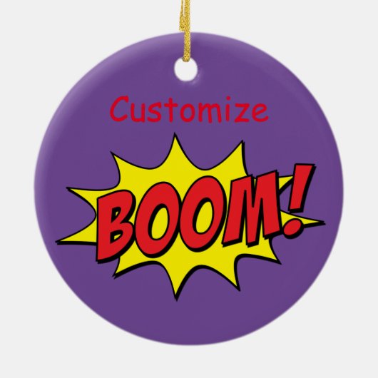 Cartoon Boom Thunder_Cove Keramisch Ornament (Achterkant)