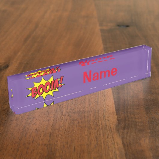 Cartoon Boom Thunder_Cove Naambordje (Zijkant)