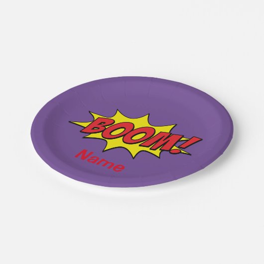 Cartoon Boom Thunder_Cove Papieren Bordje (Gekanteld)