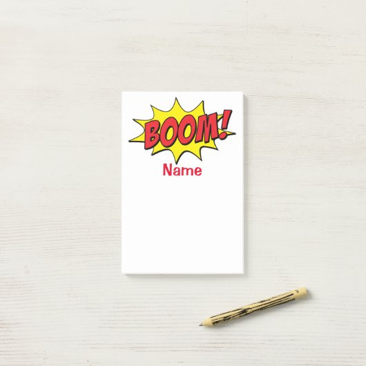 Cartoon Boom Thunder_Cove Post-it® Notes (Op bureau)