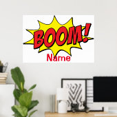 Cartoon Boom Thunder_Cove Poster (Thuiskantoor)