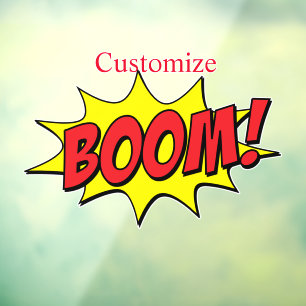 Cartoon Boom Thunder_Cove Raamsticker