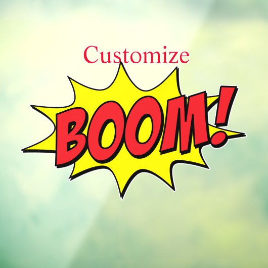 Cartoon Boom Thunder_Cove Raamsticker (Vel 3)