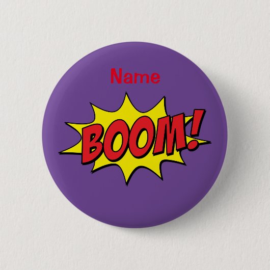 Cartoon Boom Thunder_Cove Ronde Button 5,7 Cm (Voorkant)