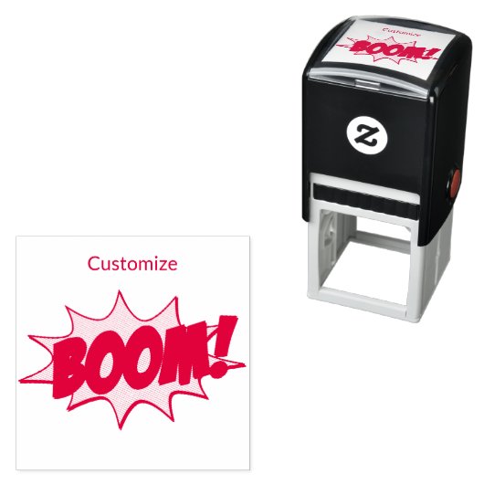 Cartoon Boom Thunder_Cove Zelfinktende Stempel (In situ)
