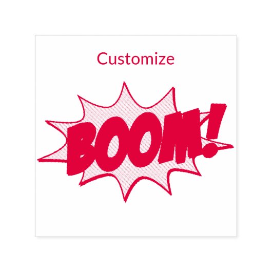 Cartoon Boom Thunder_Cove Zelfinktende Stempel (Design)