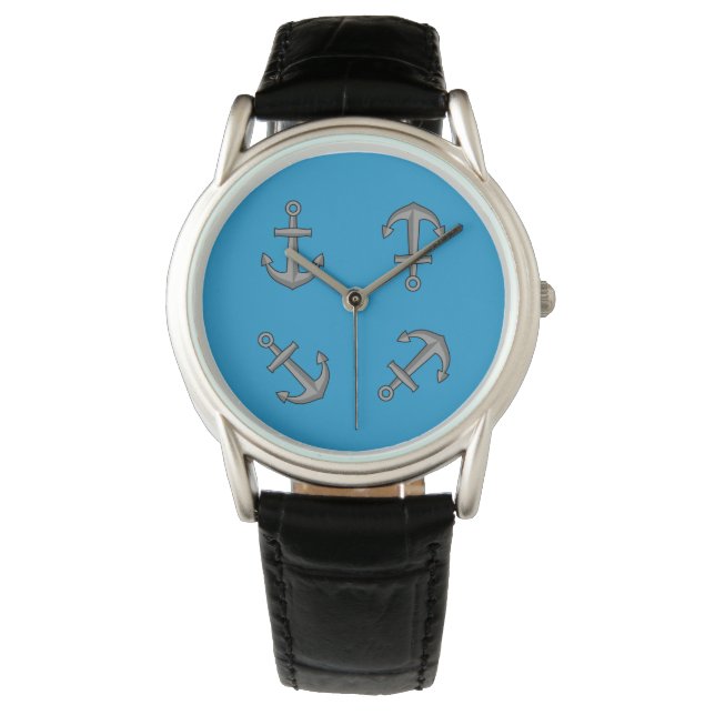 Cartoon bootanker set horloge (Voorkant)