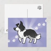 Cartoon Border Collie Briefkaart (Voorkant / Achterkant)