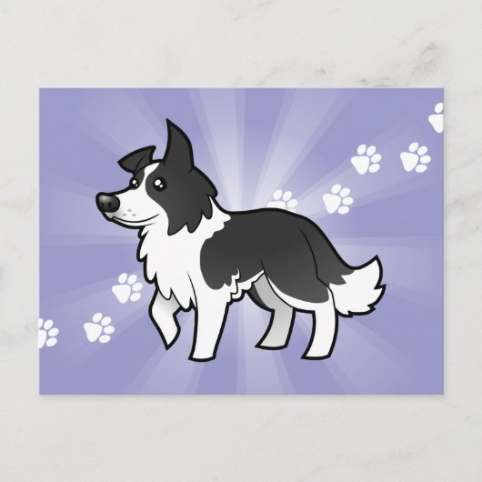 Cartoon Border Collie Briefkaart (Voorkant)