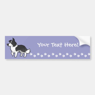 Cartoon Border Collie Bumpersticker